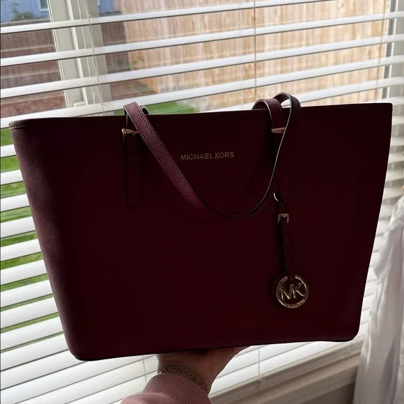 Michael Kors Deep Red Tote Bag - Picture 10 of 10